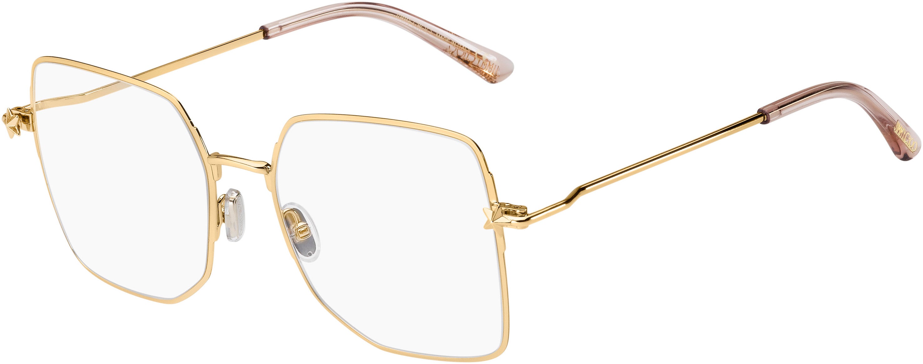  Jimmy Choo 262 Rectangular Eyeglasses 0J5G-0J5G  Gold (00 Demo Lens)