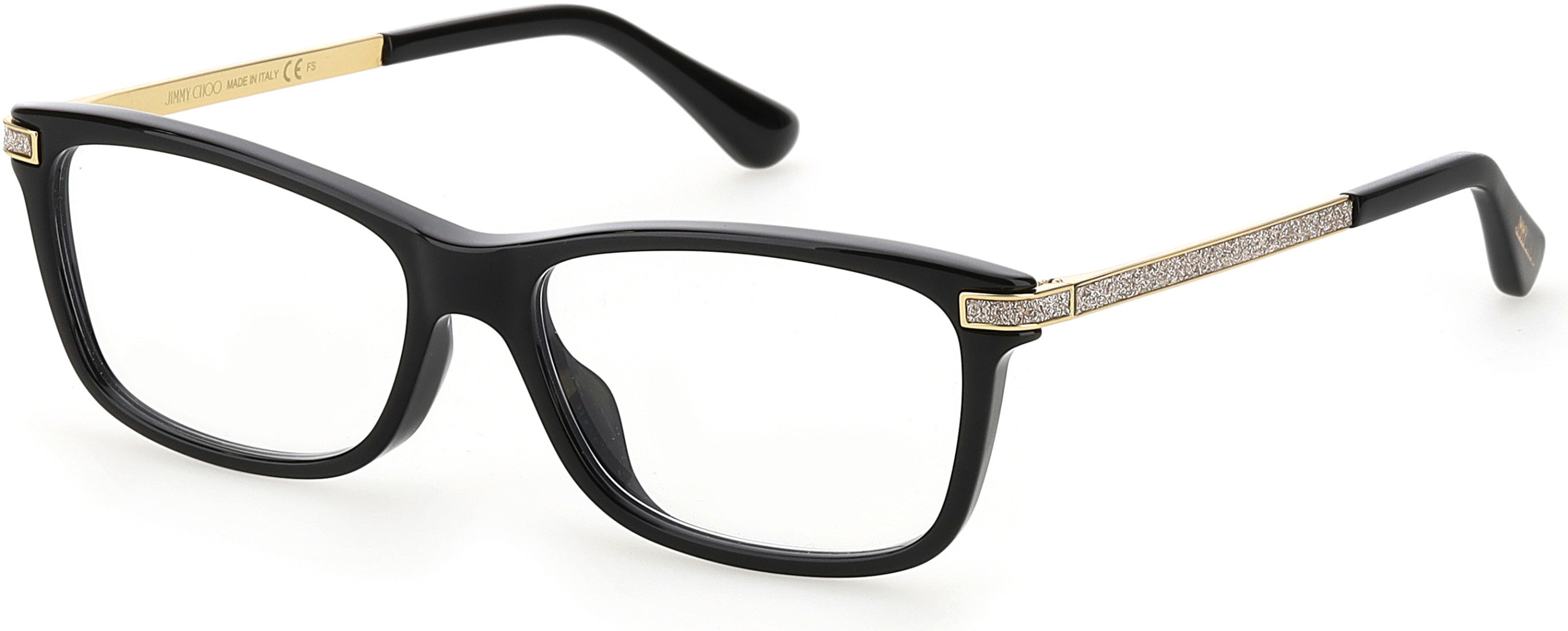  Jimmy Choo 268/G Rectangular Eyeglasses 0807-0807  Black (00 Demo Lens)