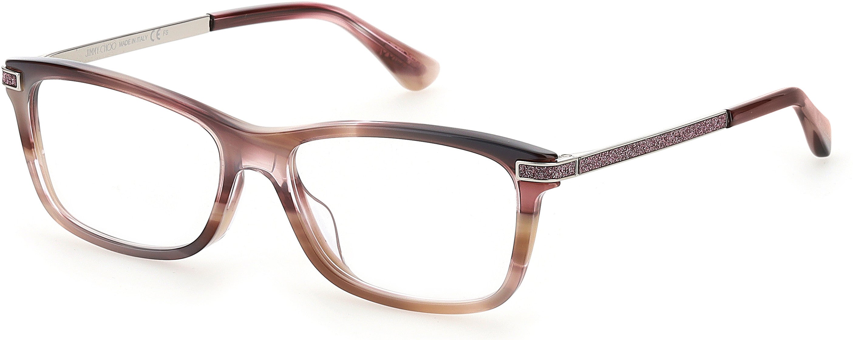  Jimmy Choo 268/G Rectangular Eyeglasses 0HR5-0HR5  Light Pink Pearl (00 Demo Lens)