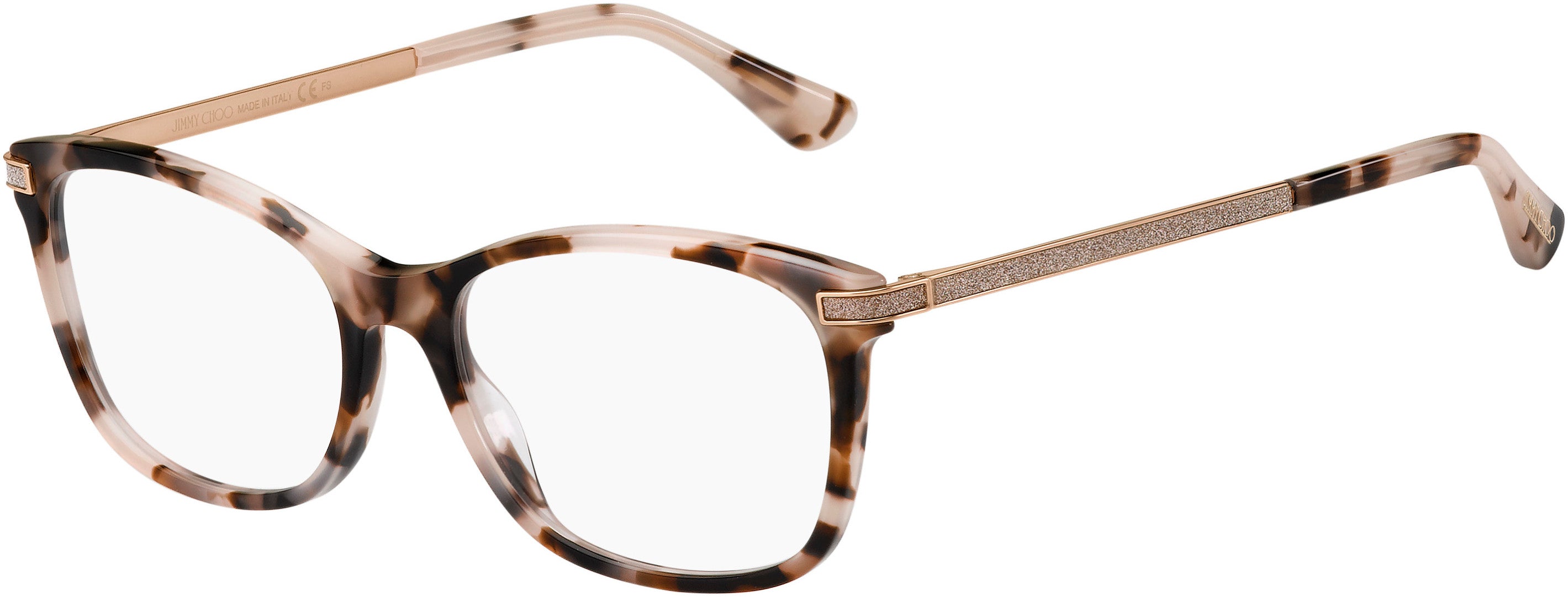  Jimmy Choo 269 Rectangular Eyeglasses 00T4-00T4  Havana Pink (00 Demo Lens)