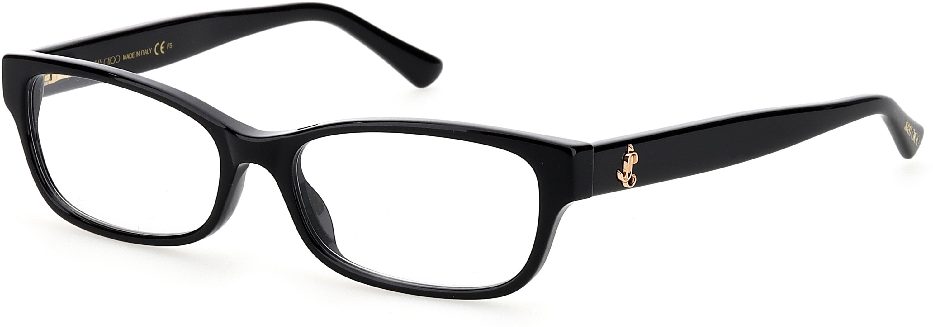  Jimmy Choo 271 Rectangular Eyeglasses 0807-0807  Black (00 Demo Lens)