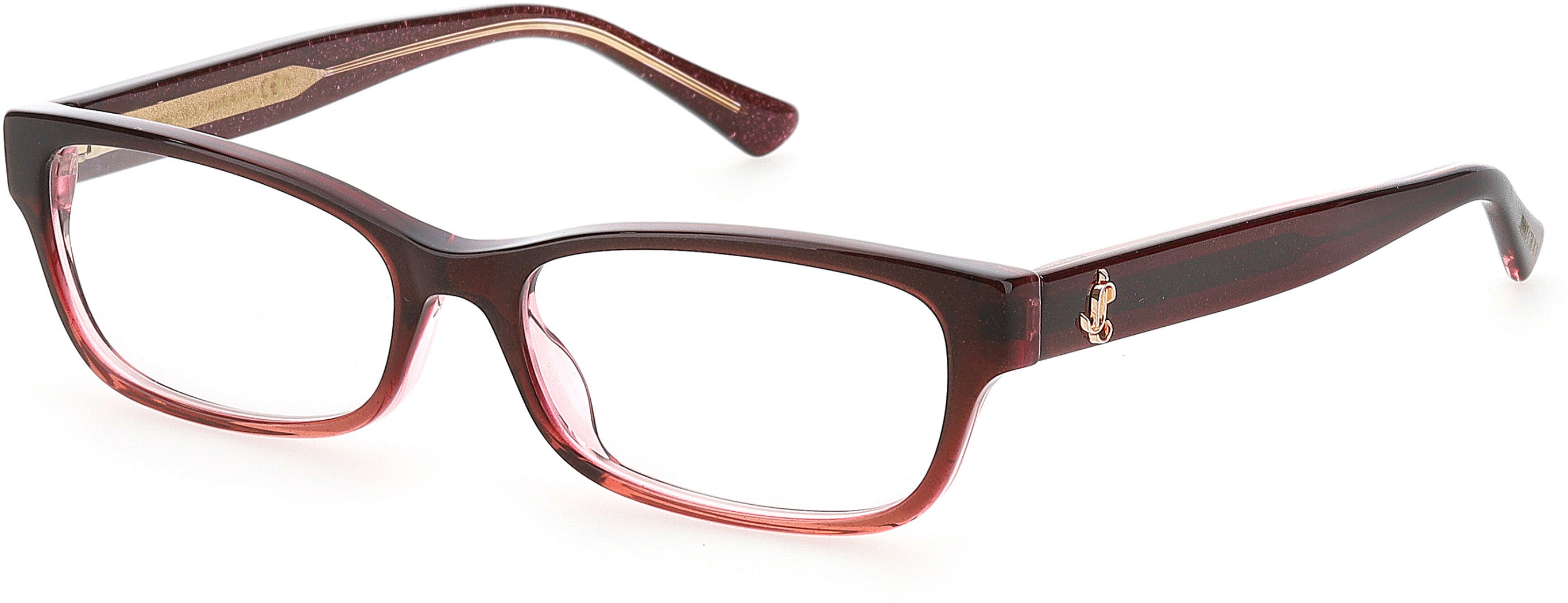  Jimmy Choo 271 Rectangular Eyeglasses 0EGL-0EGL  Burgundy Glittergd (00 Demo Lens)