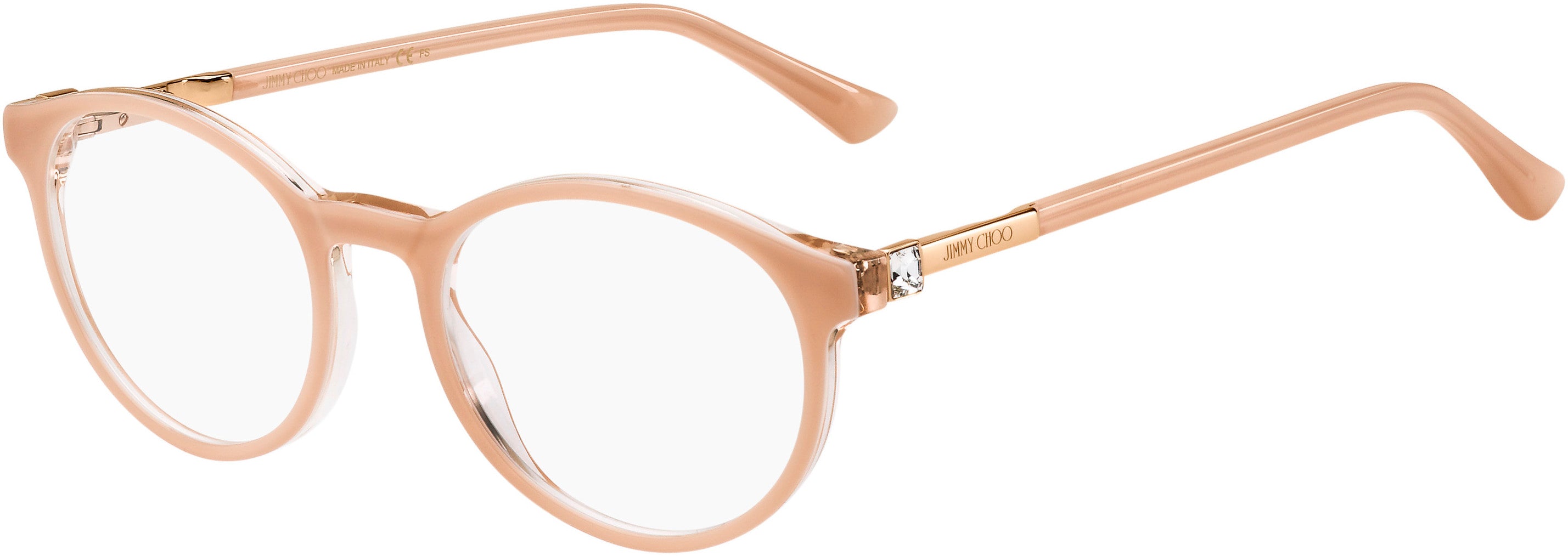  Jimmy Choo 272 Oval Modified Eyeglasses 08XO-08XO  Pink Crystal (00 Demo Lens)