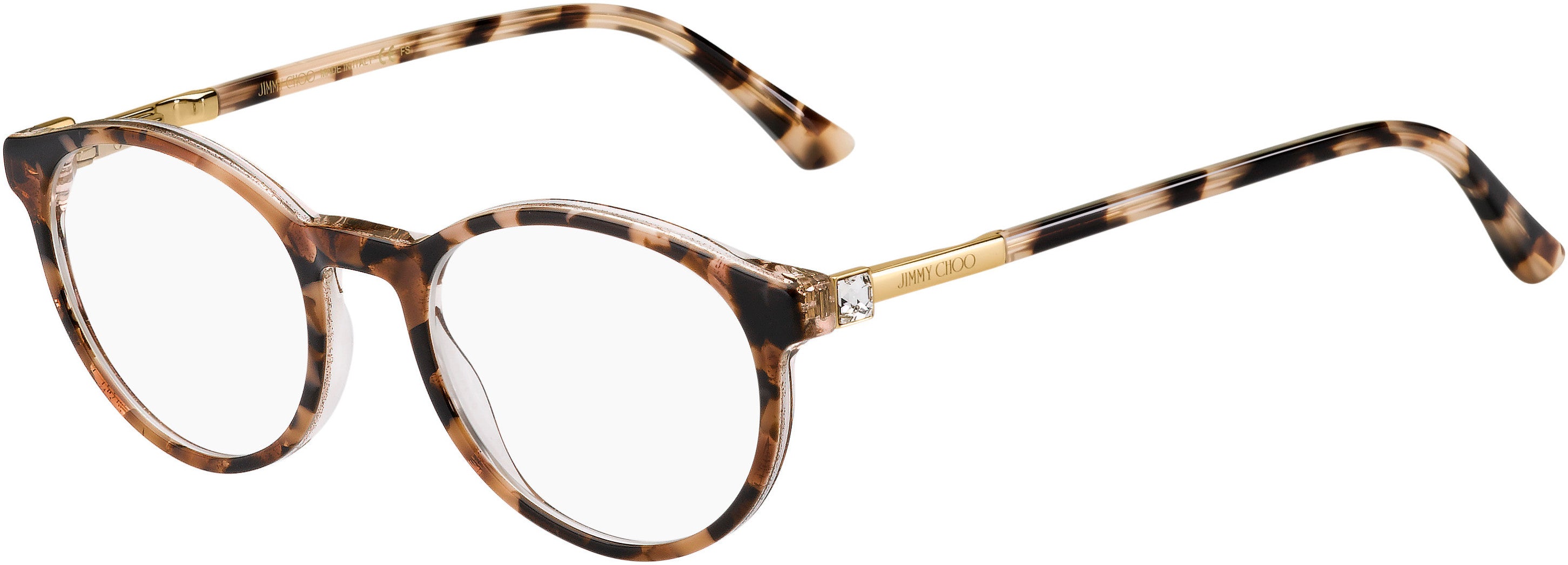  Jimmy Choo 272 Oval Modified Eyeglasses 0DXH-0DXH  Havana Bwglgd (00 Demo Lens)