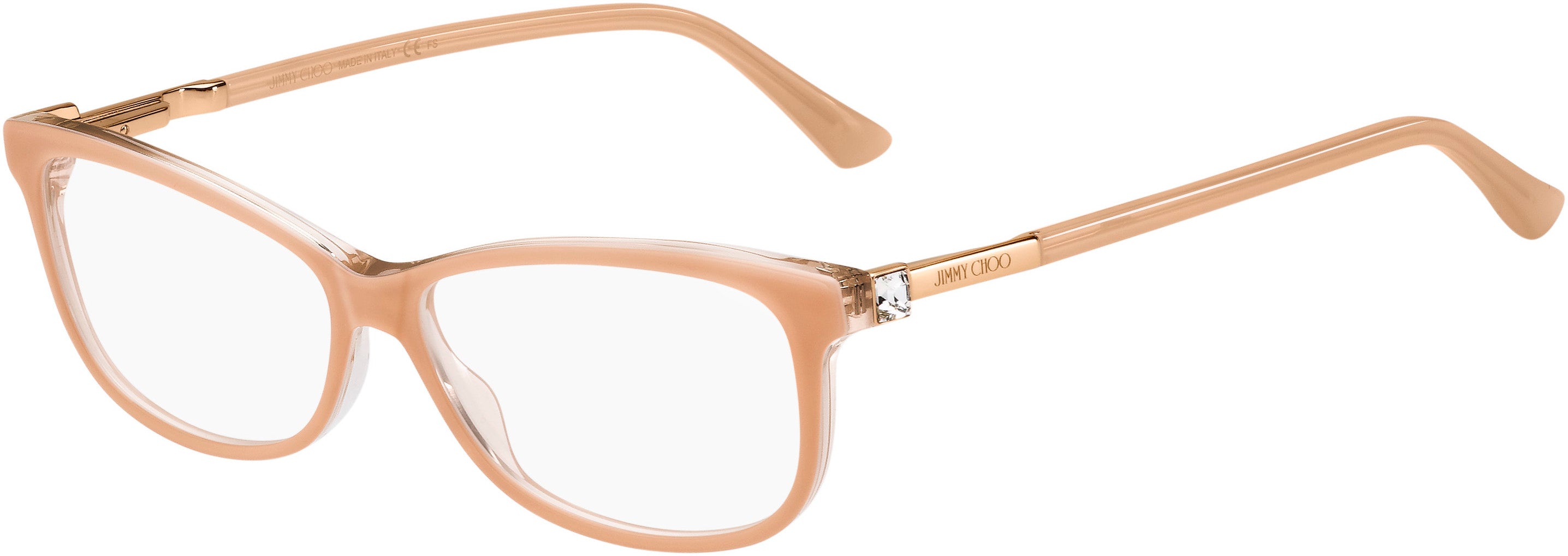  Jimmy Choo 273 Rectangular Eyeglasses 08XO-08XO  Pink Crystal (00 Demo Lens)