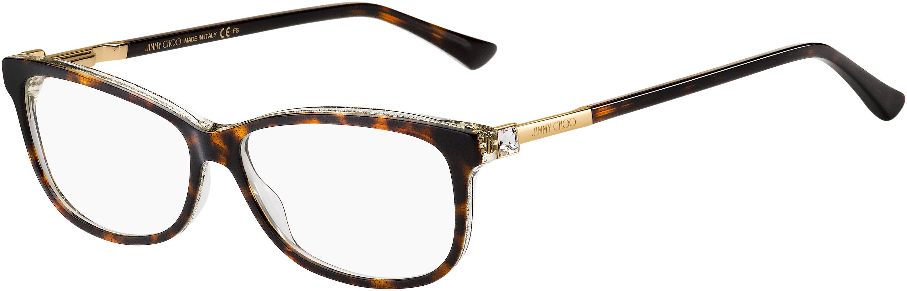  Jimmy Choo 273 Rectangular Eyeglasses 0DXH-0DXH  Havana Bwglgd (00 Demo Lens)