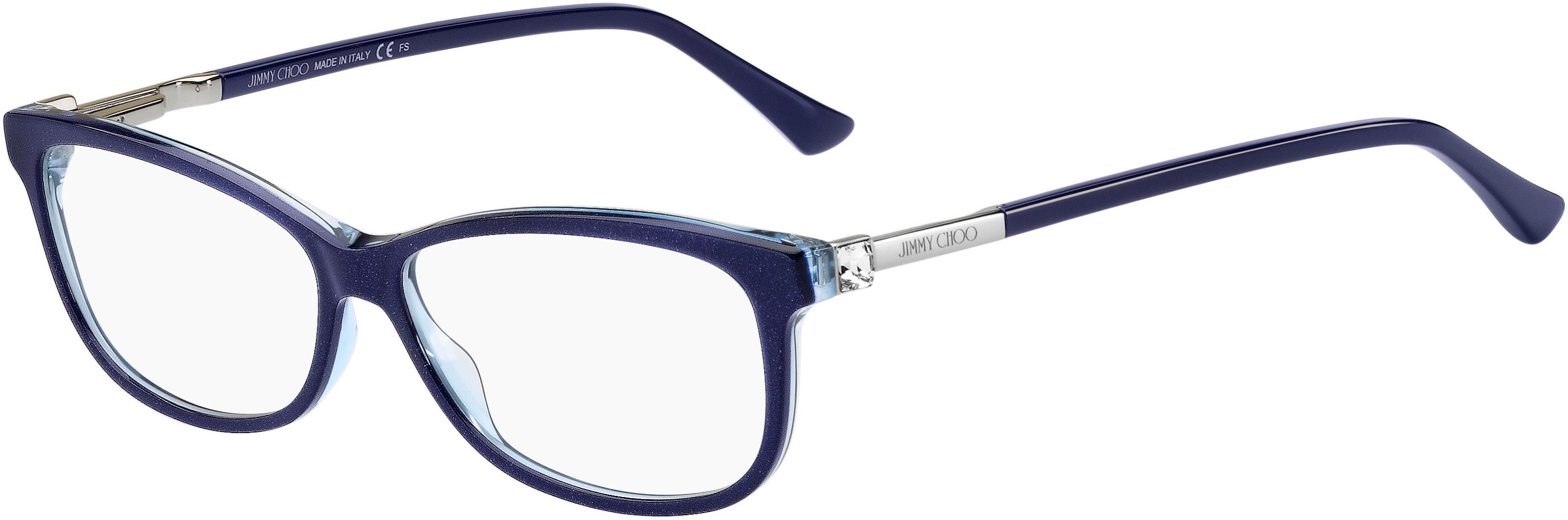  Jimmy Choo 273 Rectangular Eyeglasses 0JOO-0JOO  Blue Glitter (00 Demo Lens)