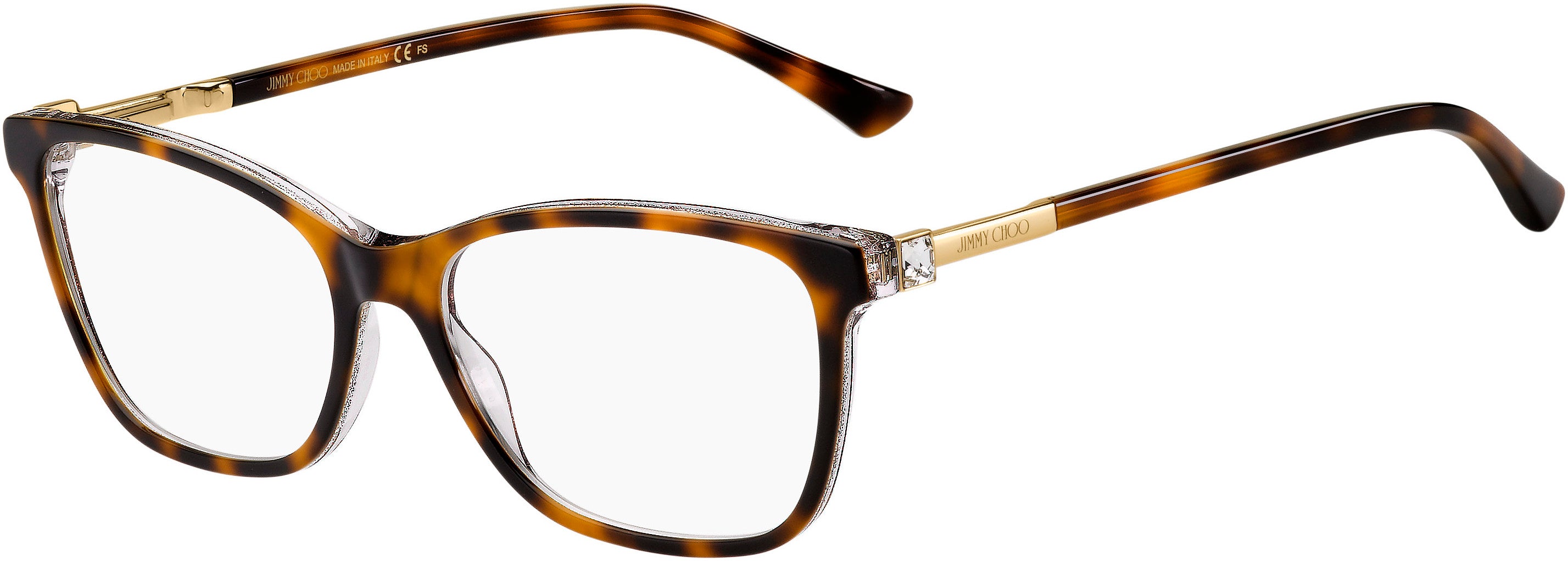  Jimmy Choo 274 Cat Eye/butterfly Eyeglasses 0DXH-0DXH  Havana Bwglgd (00 Demo Lens)