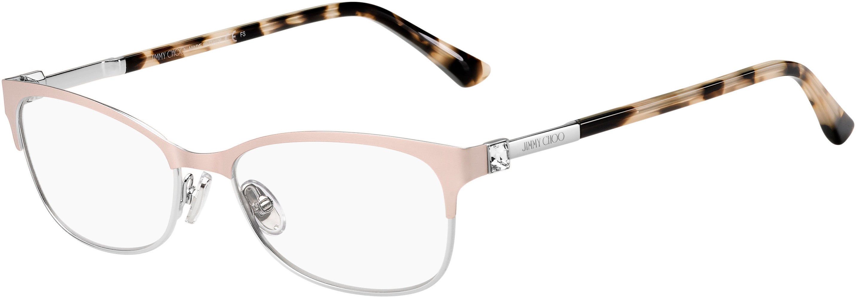  Jimmy Choo 275 Cat Eye/butterfly Eyeglasses 0TJV-0TJV  Pink Silver (00 Demo Lens)