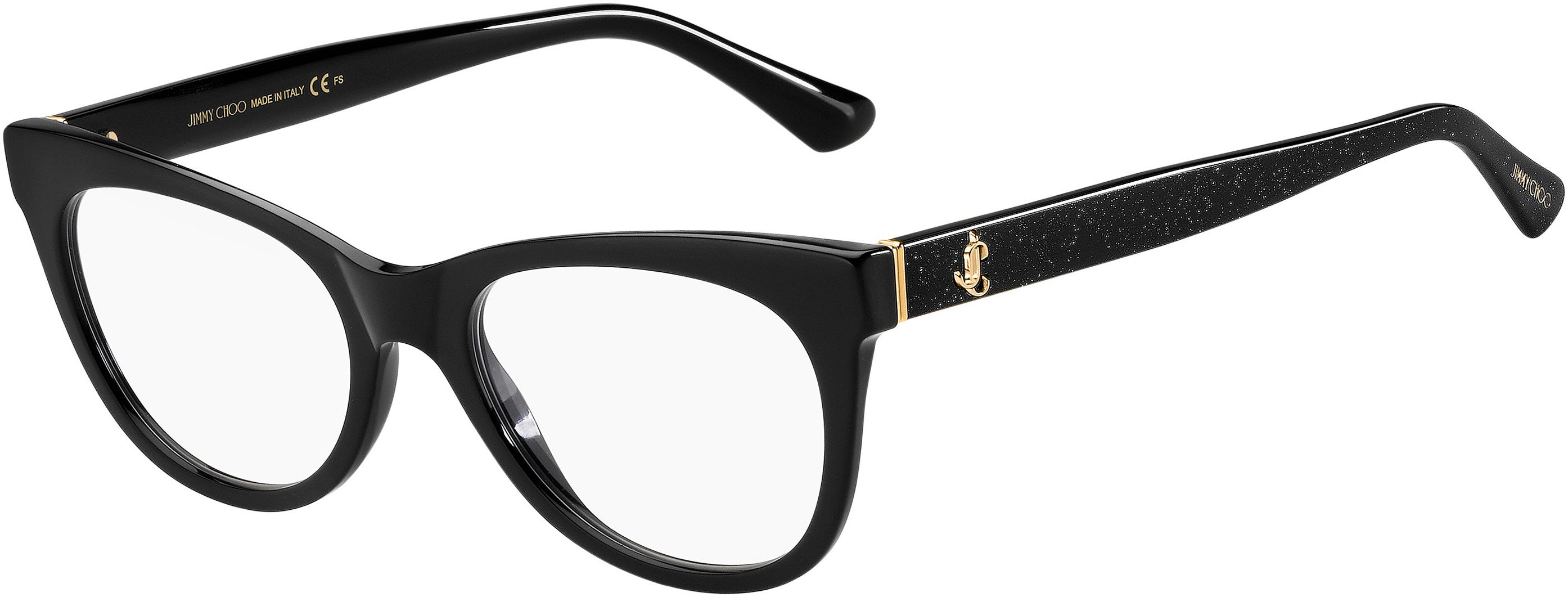  Jimmy Choo 276 Cat Eye/butterfly Eyeglasses 0NS8-0NS8  Black Glitter (00 Demo Lens)