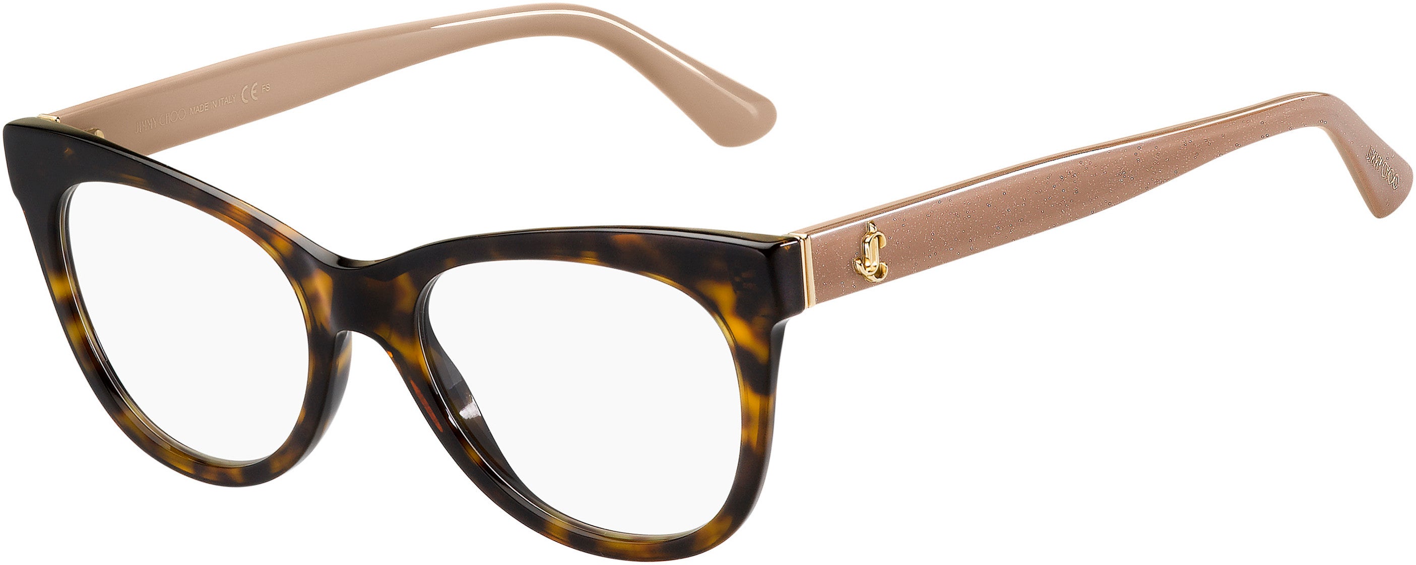  Jimmy Choo 276 Cat Eye/butterfly Eyeglasses 0ONS-0ONS  Havana Nunu (00 Demo Lens)