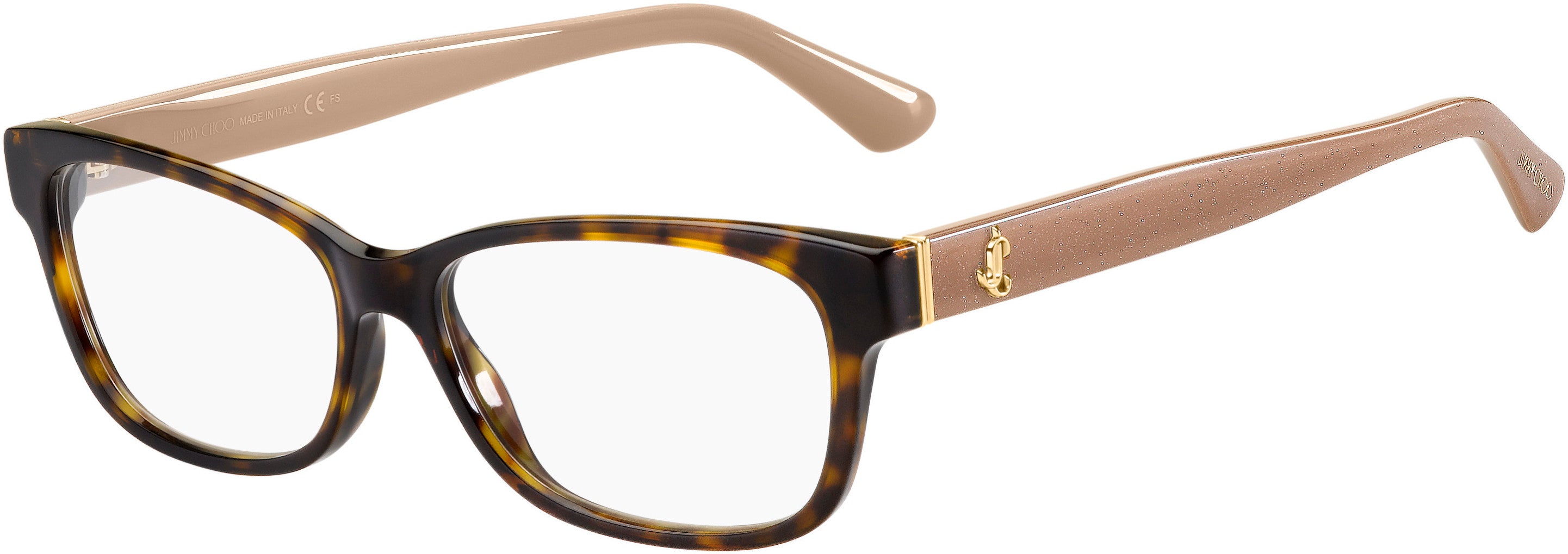  Jimmy Choo 278 Rectangular Eyeglasses 0ONS-0ONS  Havana Nunu (00 Demo Lens)