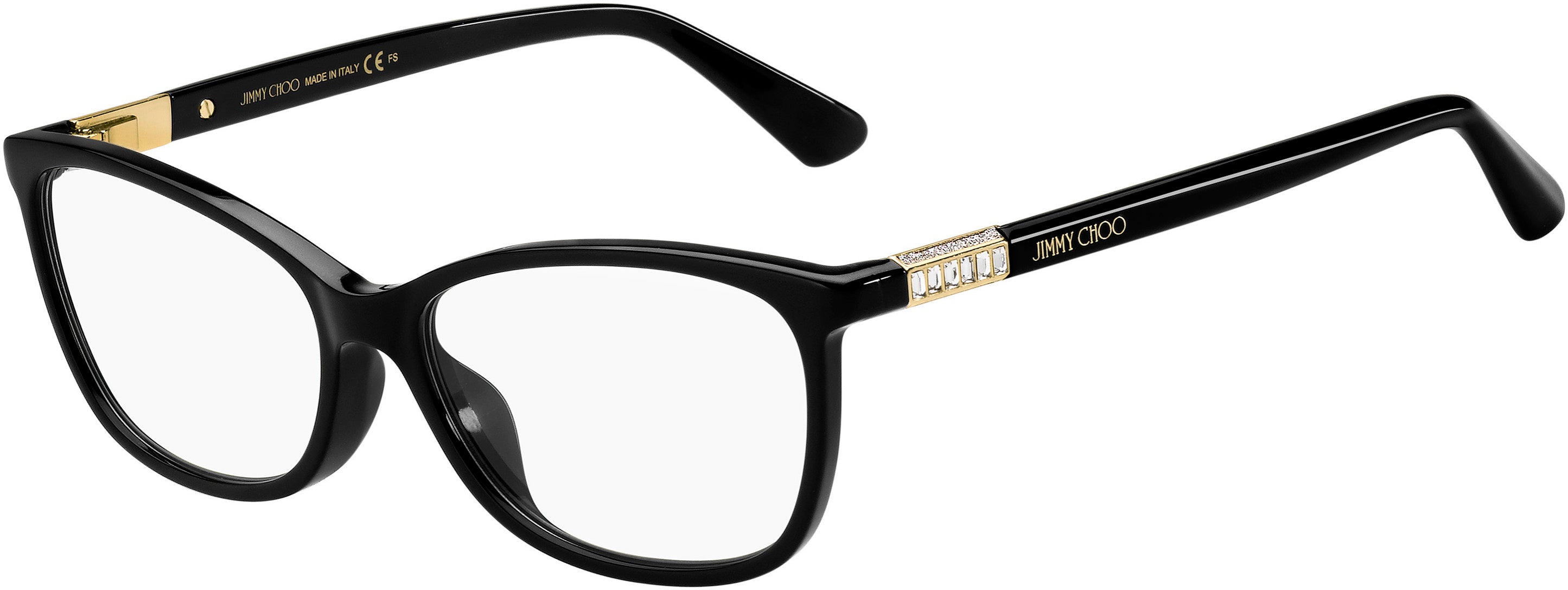  Jimmy Choo 282/G Rectangular Eyeglasses 0807-0807  Black (00 Demo Lens)