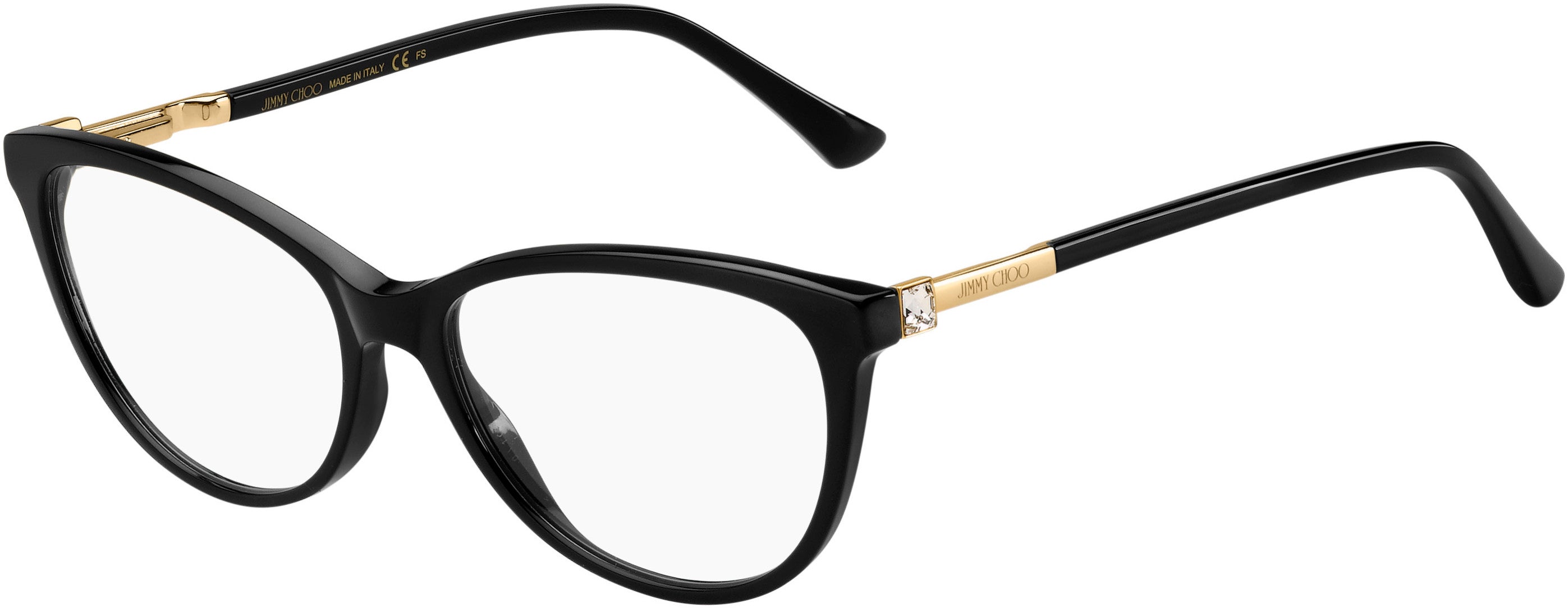  Jimmy Choo 287 Cat Eye/butterfly Eyeglasses 0807-0807  Black (00 Demo Lens)