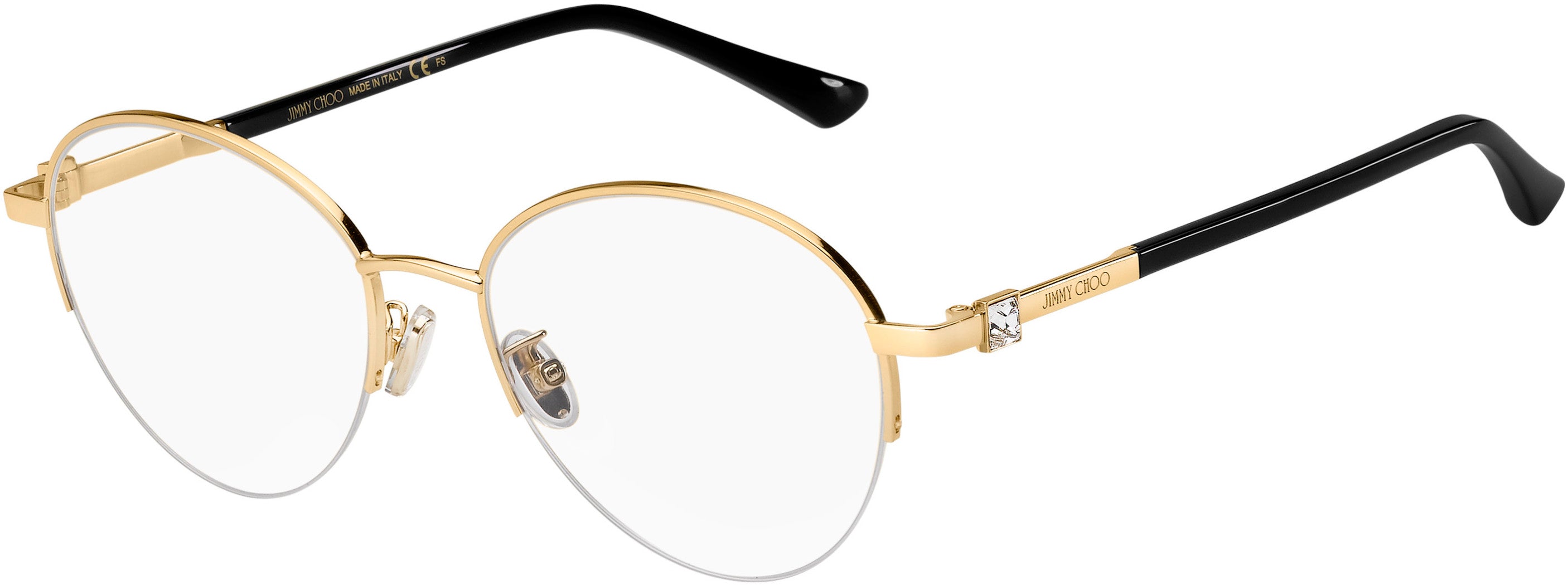  Jimmy Choo 290/F Tea Cup Eyeglasses 0RHL-0RHL  Gold Black (00 Demo Lens)