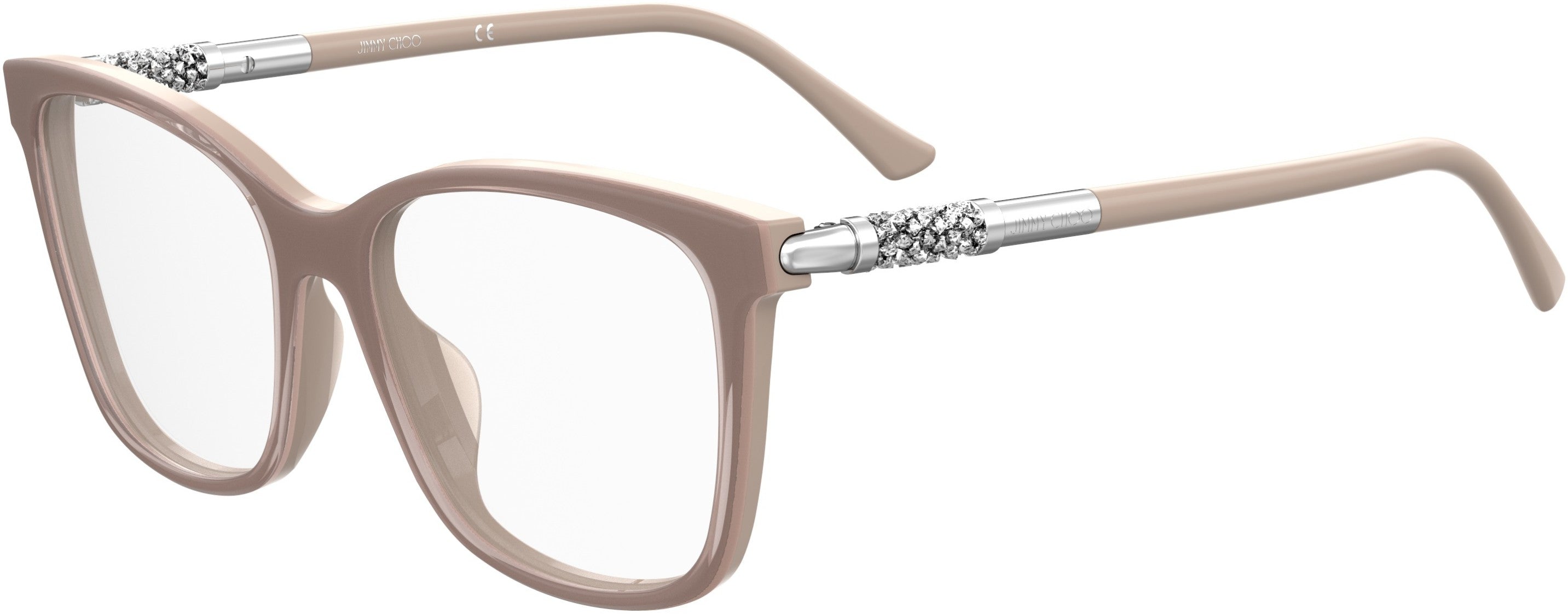  Jimmy Choo 294/G Square Eyeglasses 022C-022C  Crystal Nude (00 Demo Lens)