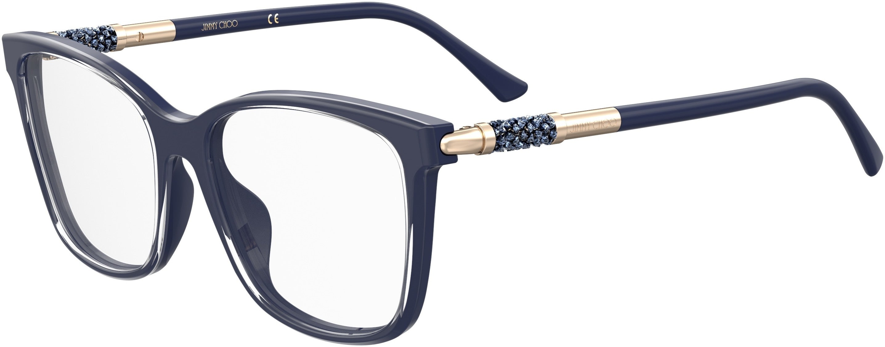  Jimmy Choo 294/G Square Eyeglasses 0QM4-0QM4  Crystal Blue (00 Demo Lens)