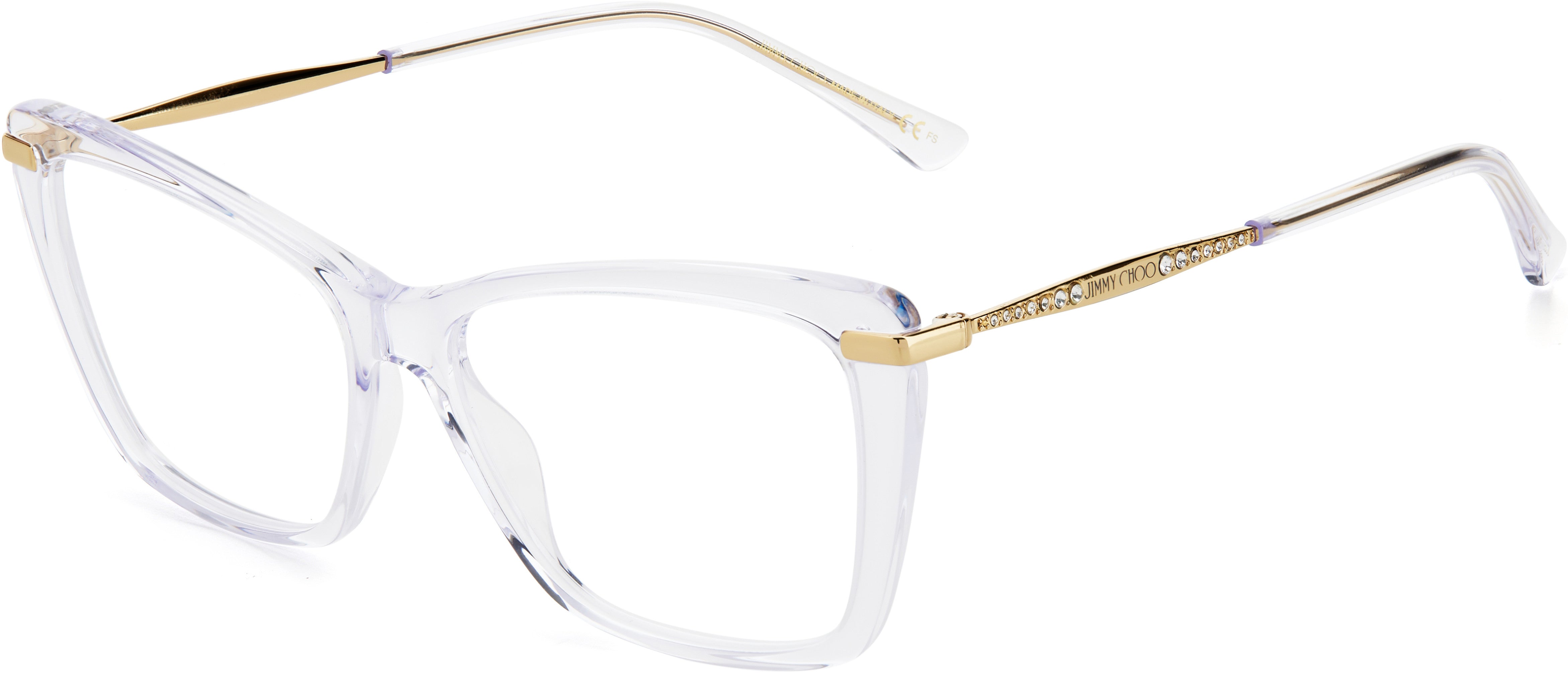  Jimmy Choo 297 Rectangular Eyeglasses 0900-0900  Crystal (00 Demo Lens)