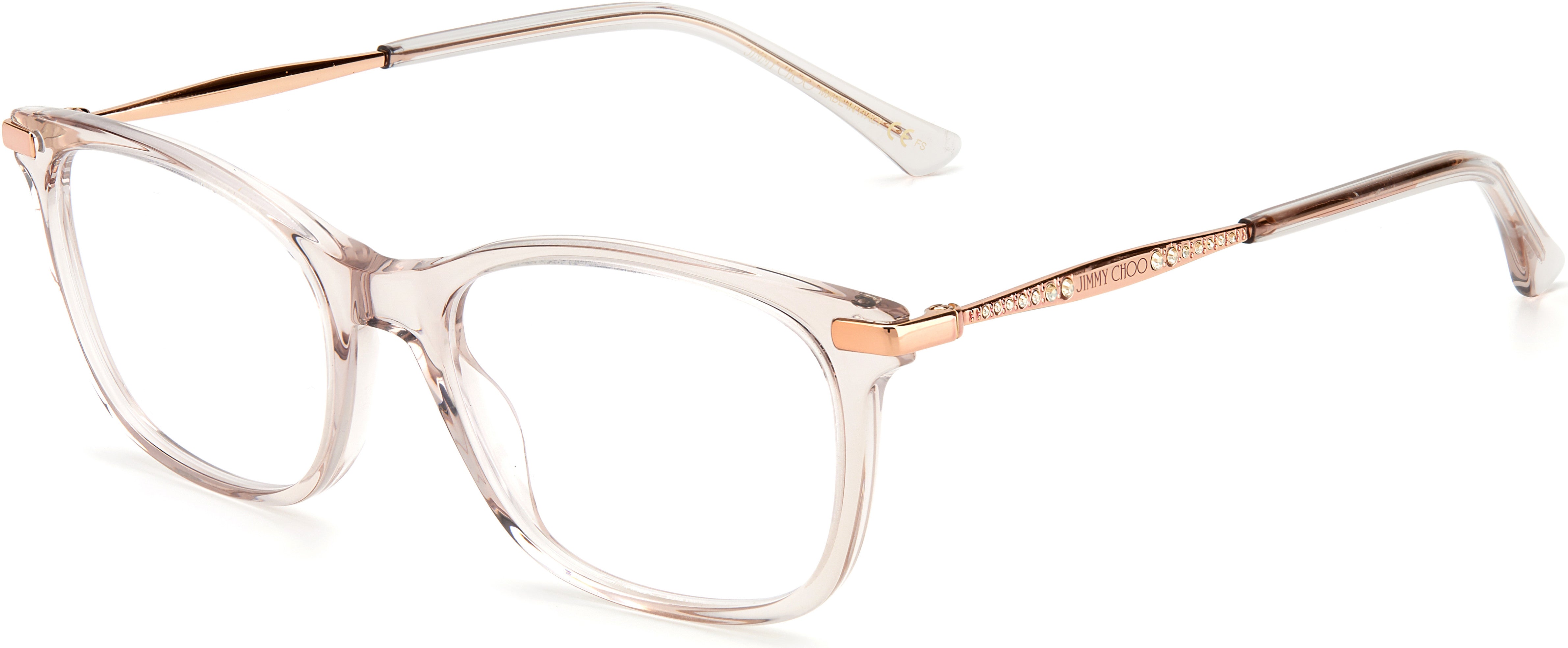  Jimmy Choo 298 Rectangular Eyeglasses 0FWM-0FWM  Nude (00 Demo Lens)