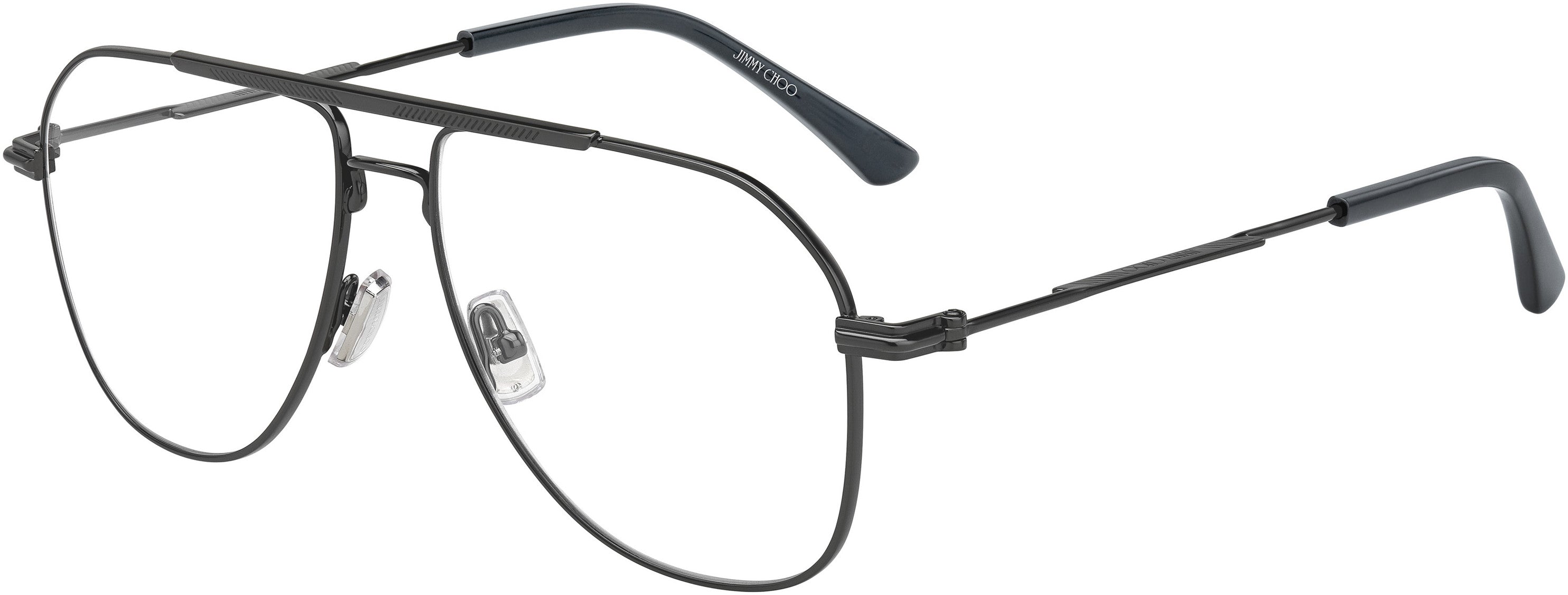  Jimmy Choo 005 Aviator Eyeglasses 0GUA-0GUA  Ruthenium Gray (00 Demo Lens)