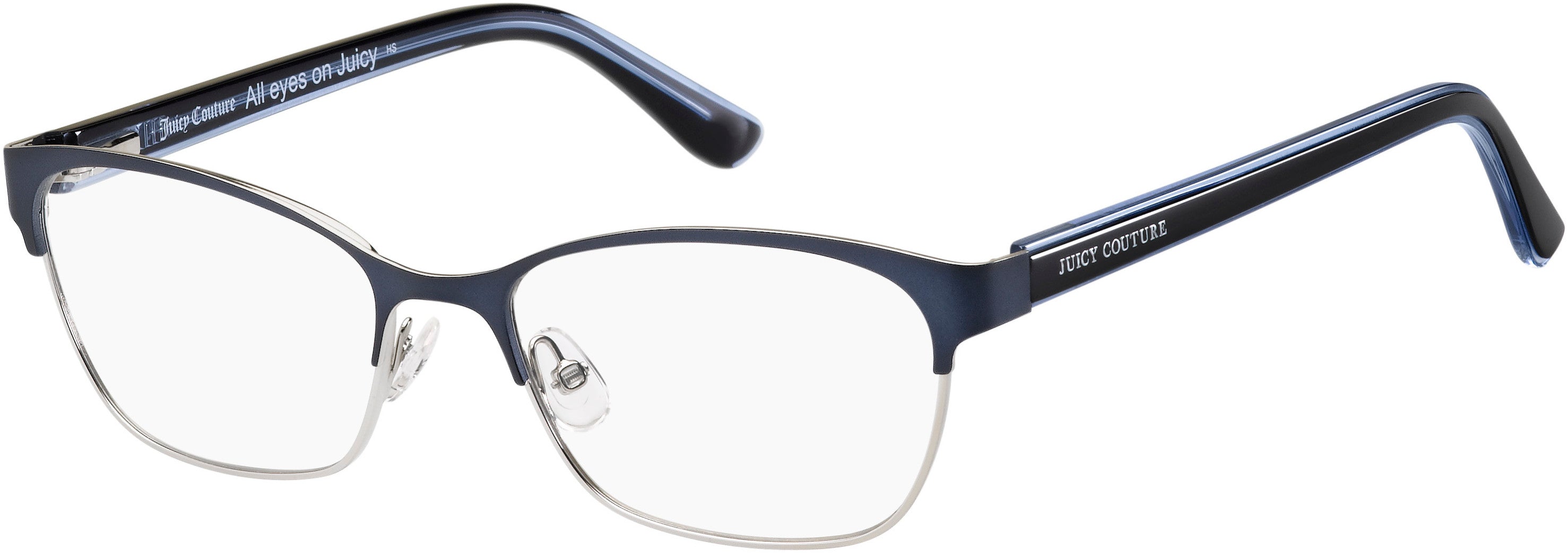 Juicy Couture Juicy 214 Rectangular Eyeglasses 0PJP-0PJP  Blue (00 Demo Lens)