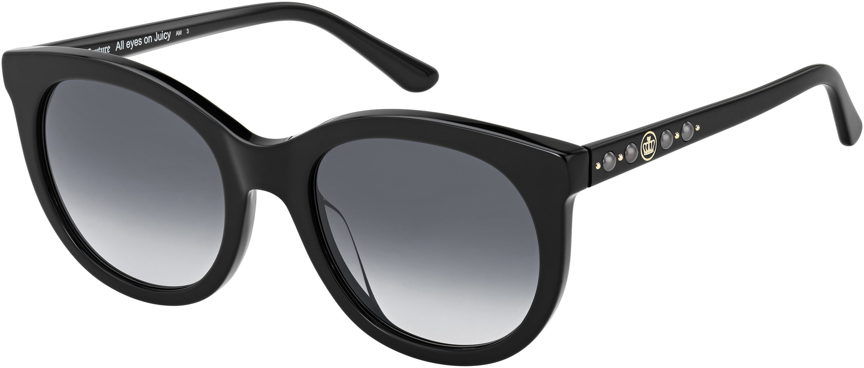 Juicy Couture Juicy 608/S Rectangular Sunglasses 0807-0807  Black (9O Dark Gray Gradient)