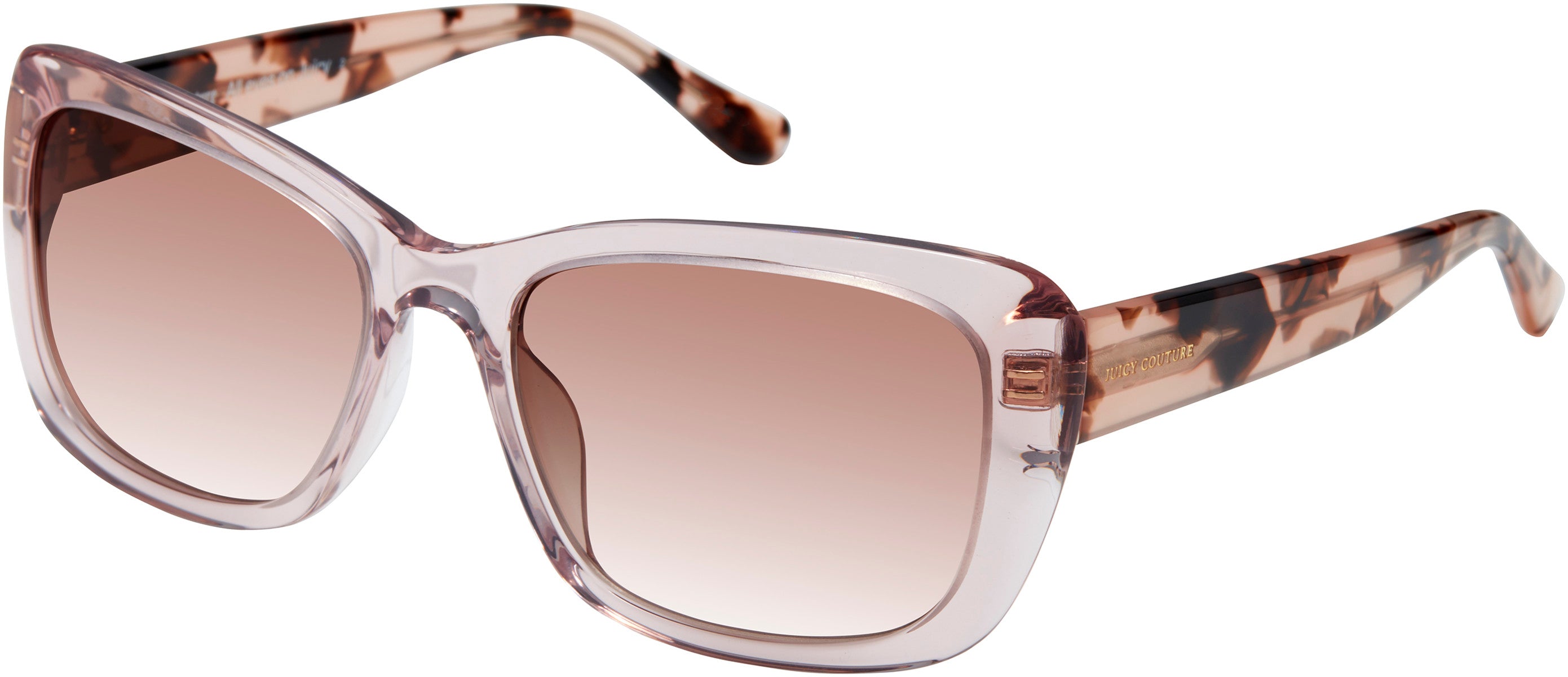 Juicy Couture Juicy 613/G/S Rectangular Sunglasses 03DV-03DV  Crystal Pink (M2 Brown Pink Gradient)