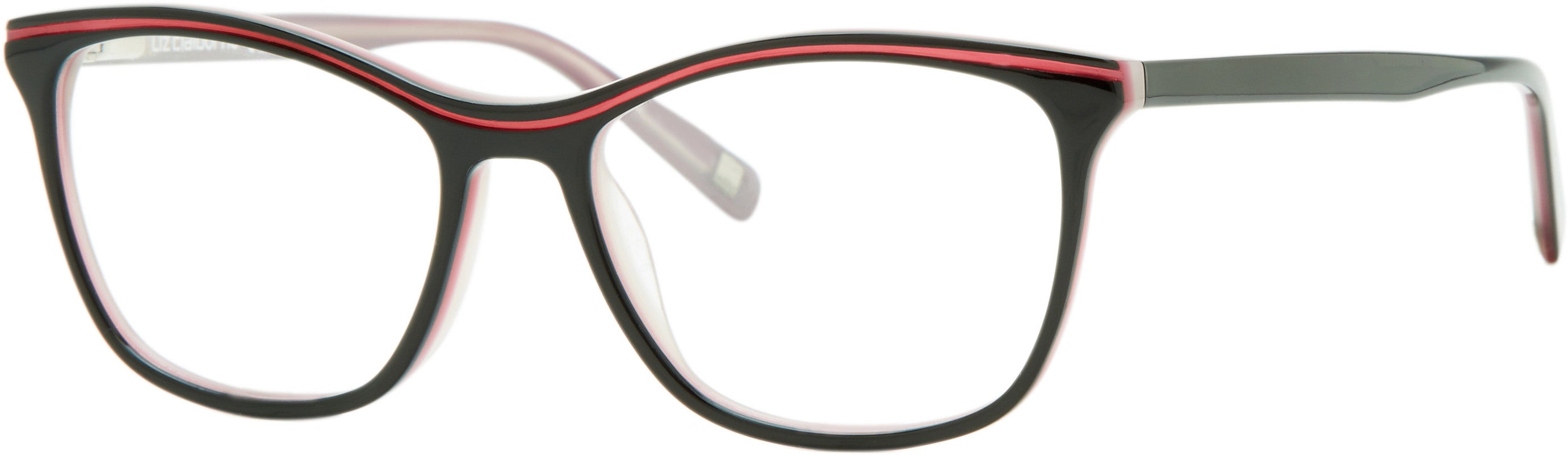  Liz Claiborne 453 Cat Eye/butterfly Eyeglasses 0LK8-0LK8  Black Shaded Pink (00 Demo Lens)