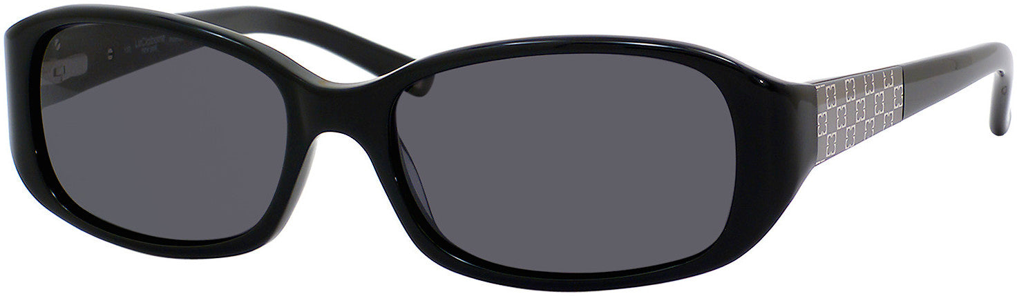  Liz Claiborne 542/S Rectangular Shallow Sunglasses 807P-807P  Black (RA Gray Polarized)