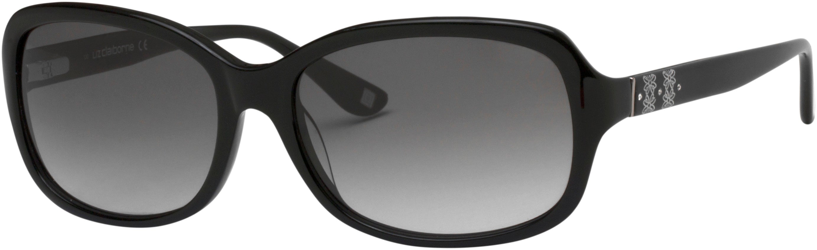  Liz Claiborne 567/S Cat Eye/butterfly Sunglasses 0807-0807  Black (9O Dark Gray Gradient)