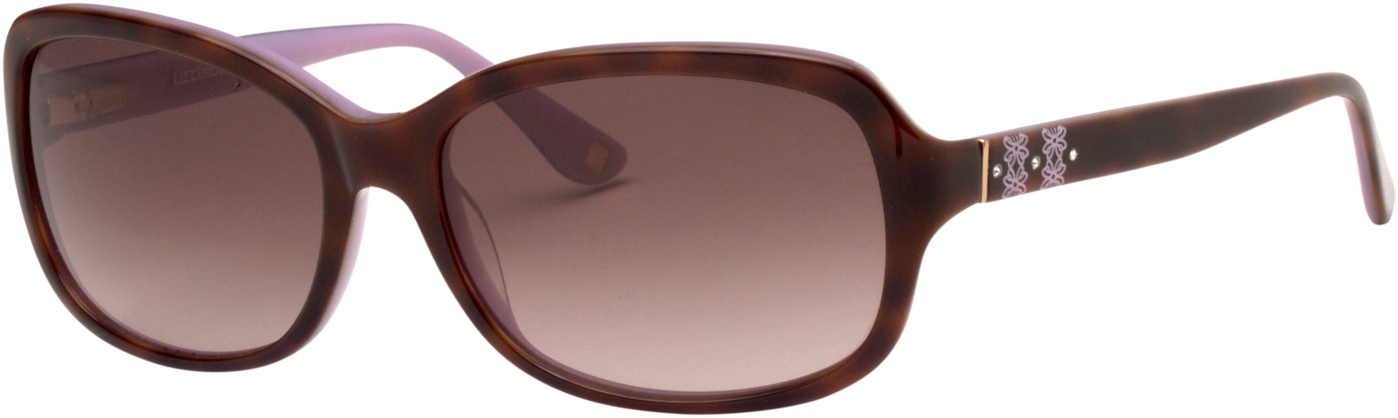  Liz Claiborne 567/S Cat Eye/butterfly Sunglasses 0MMH-0MMH  Havana Lilac (3X Burgundy Shaded)