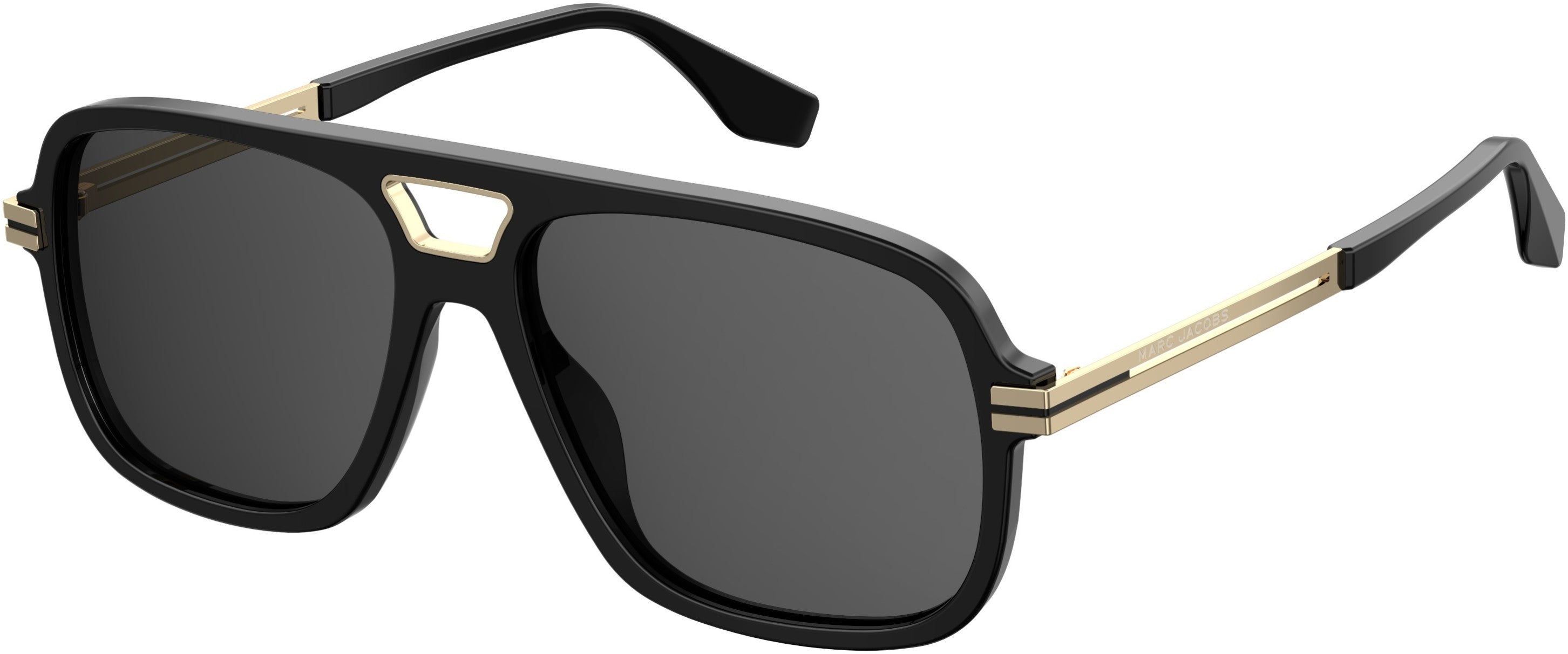 Marc Jacobs Marc 415/S Navigator Sunglasses 02M2-02M2  Black Gold (IR Gray)