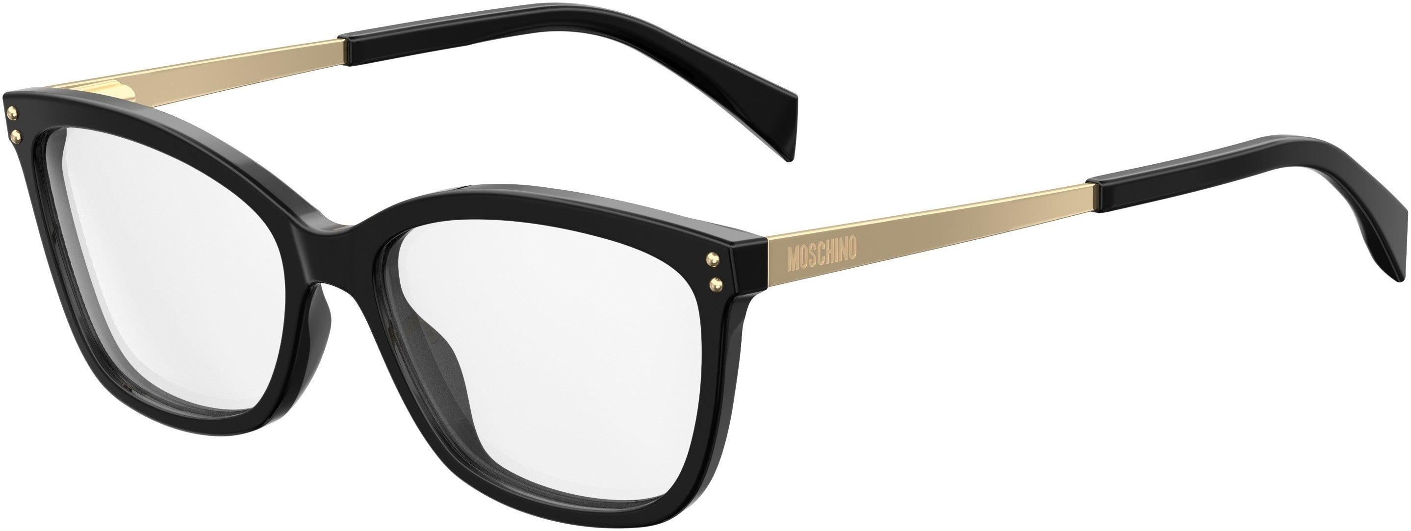  Moschino 504 Square Eyeglasses 0807-0807  Black (00 Demo Lens)