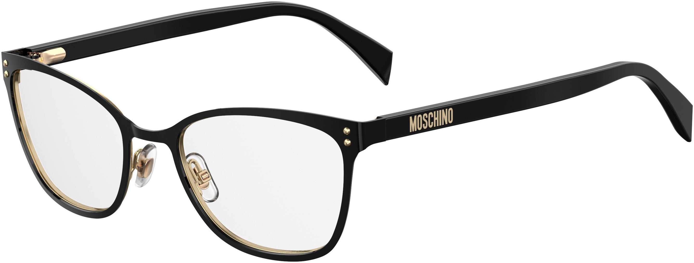  Moschino 511 Square Eyeglasses 0807-0807  Black (00 Demo Lens)