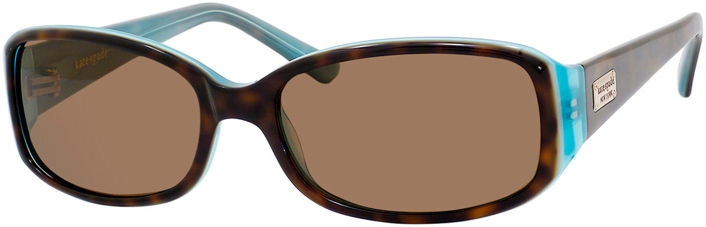 Kate Spade Paxton/N/s Us Rectangular Sunglasses JEYP-JEYP  Tortoise Aqua (VW Dark Brown Pz)