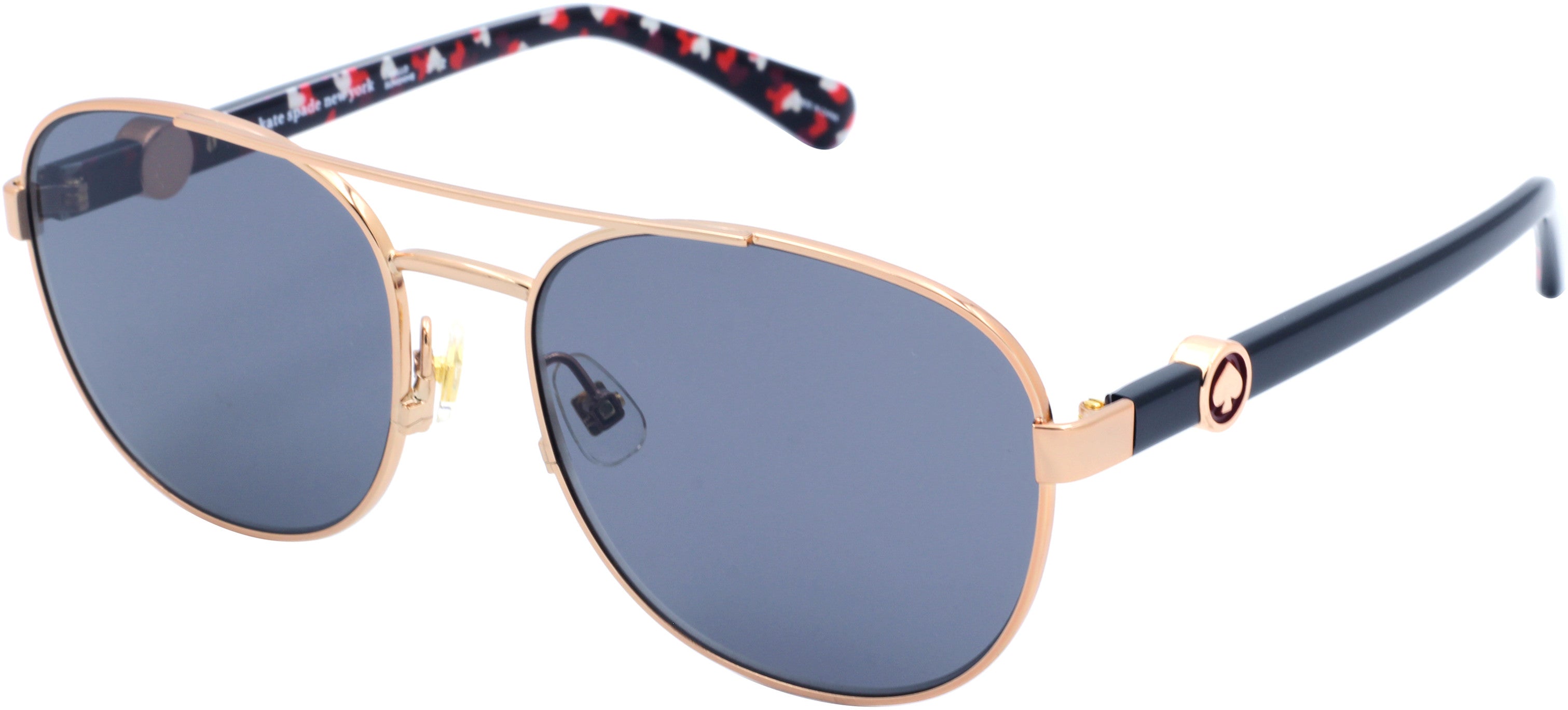 Kate Spade Raglan/G/S Aviator Sunglasses 0AU2-0AU2  Red Gold (M9 Gray Pz)