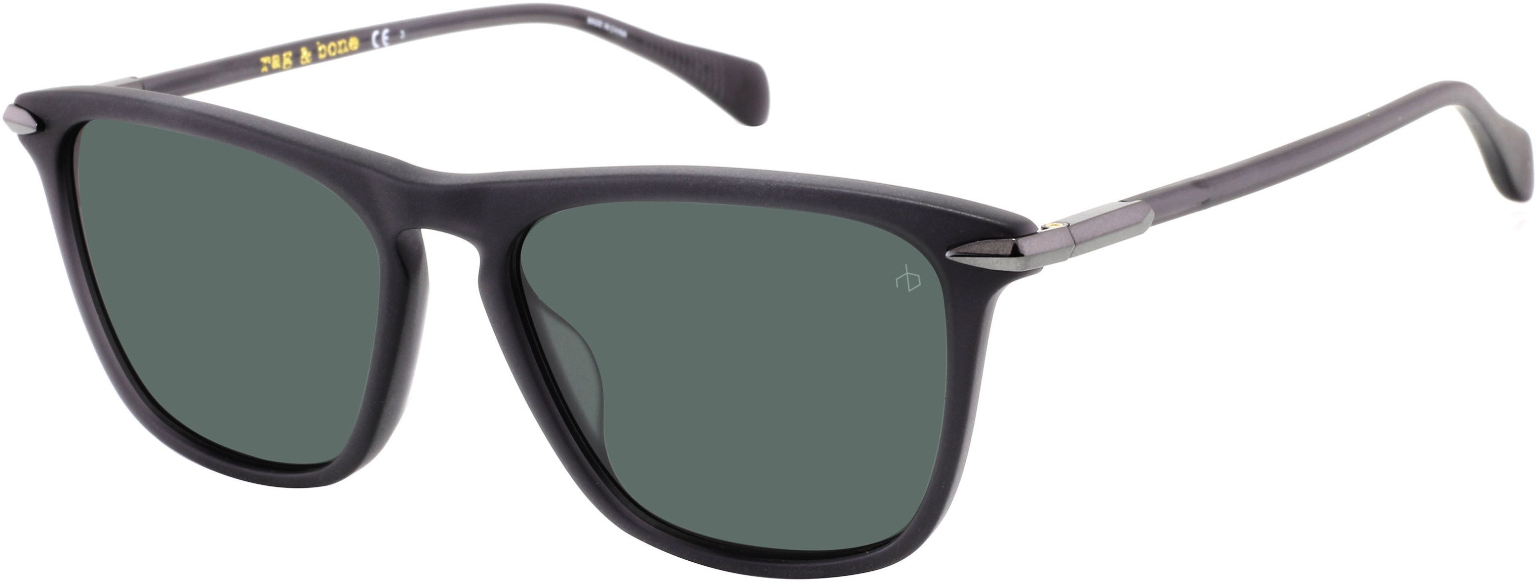 Rag & Bone Rag &amp; Bone 5027/S Rectangular Sunglasses 0KB7-0KB7  Gray (QT Green)