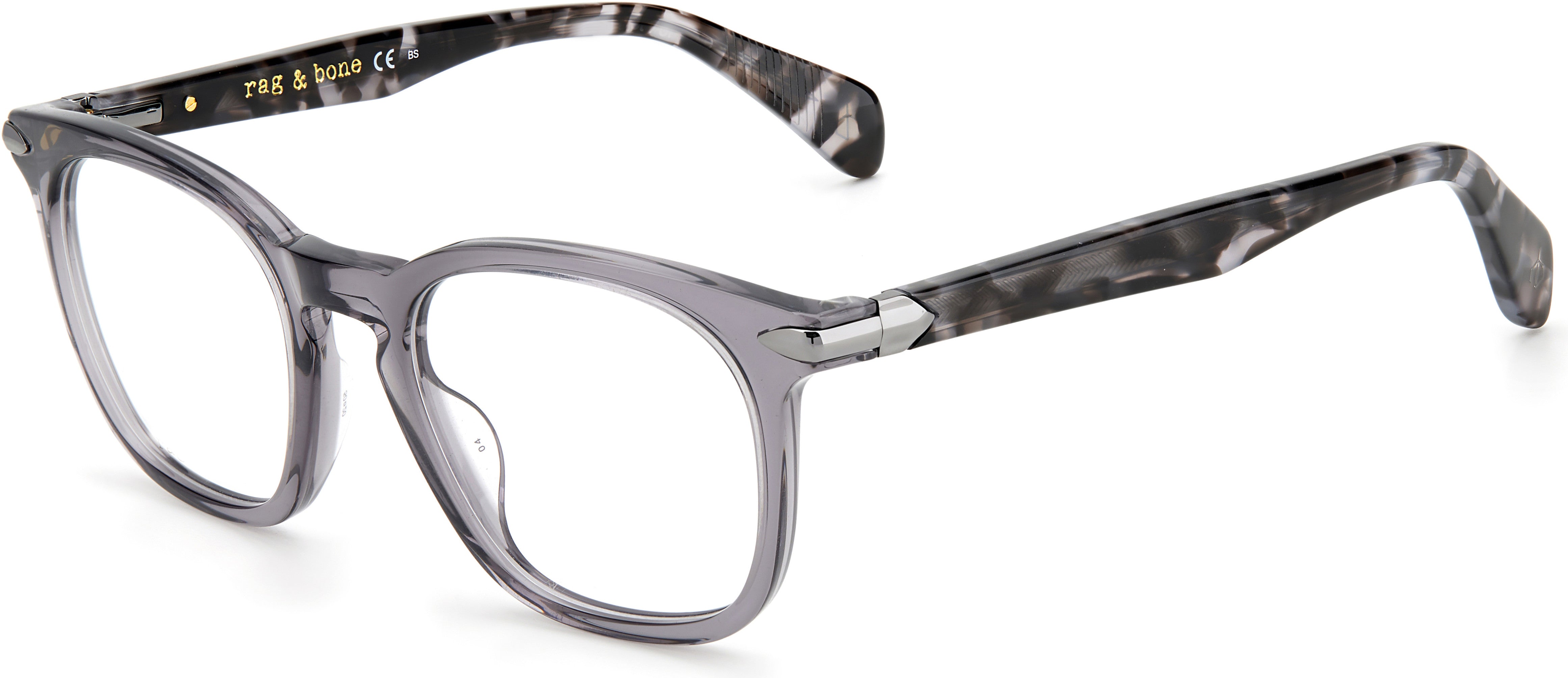 Rag & Bone Rag &amp; Bone 7037/G Tea Cup Eyeglasses 0ACI-0ACI  Gray Bksptd (00 Demo Lens)