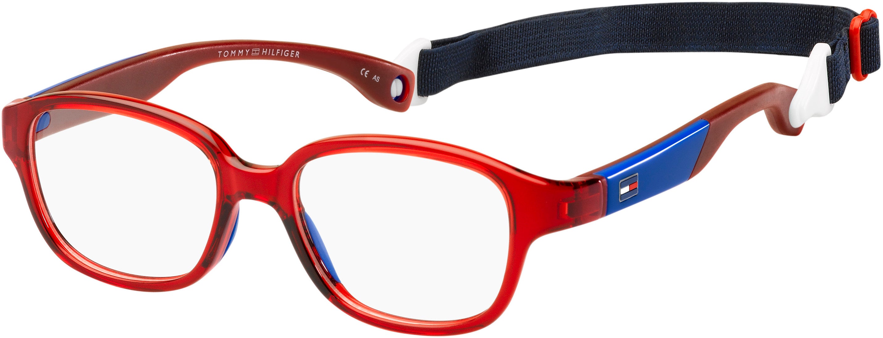 Tommy Hilfiger T. Hilfiger 1500 Oval Modified Eyeglasses 0C9A-0C9A  Red (00 Demo Lens)