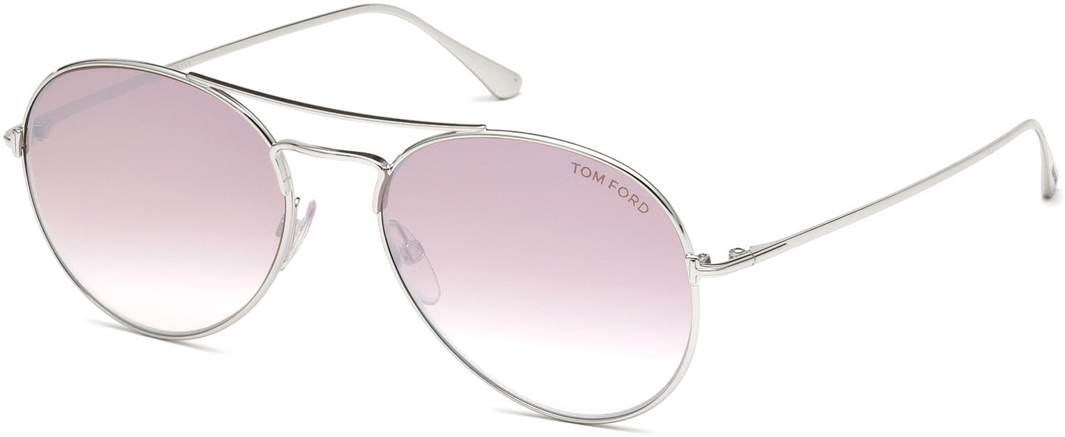 Tom Ford FT0551 Ace-02 Pilot Sunglasses 18Z-18Z - Shiny Rhodium / Gradient