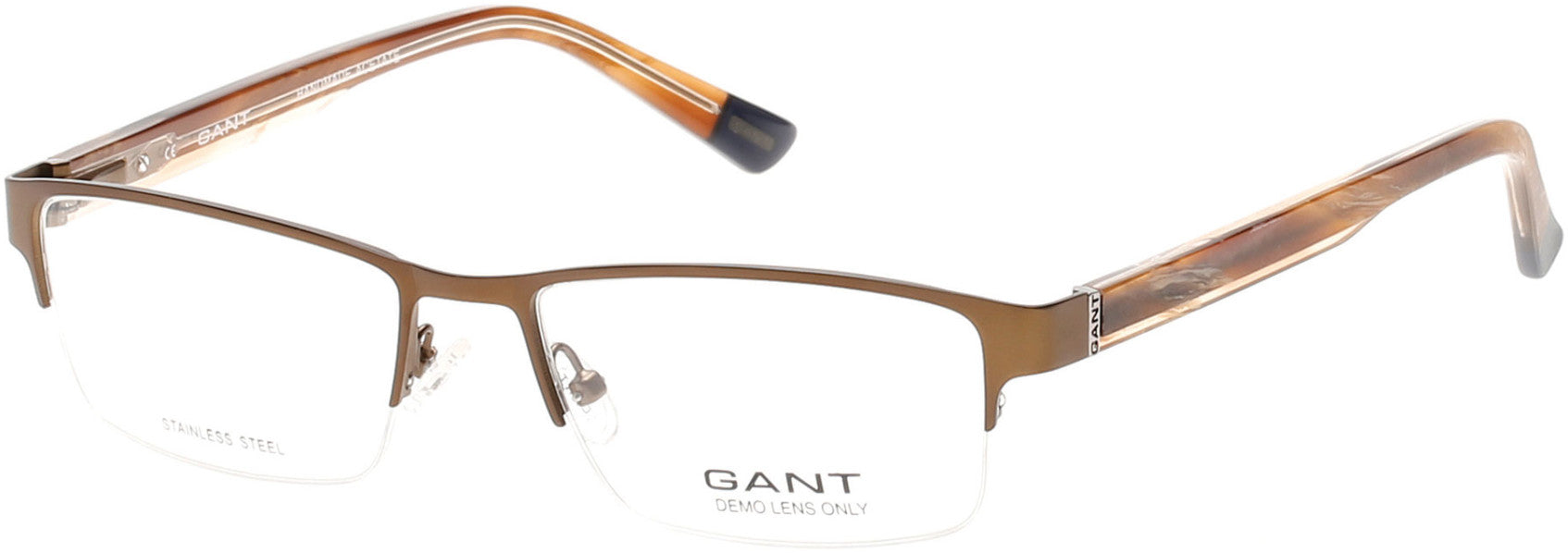 Gant GA3071 Rectangular Eyeglasses 049-049 - Matte Dark Brown