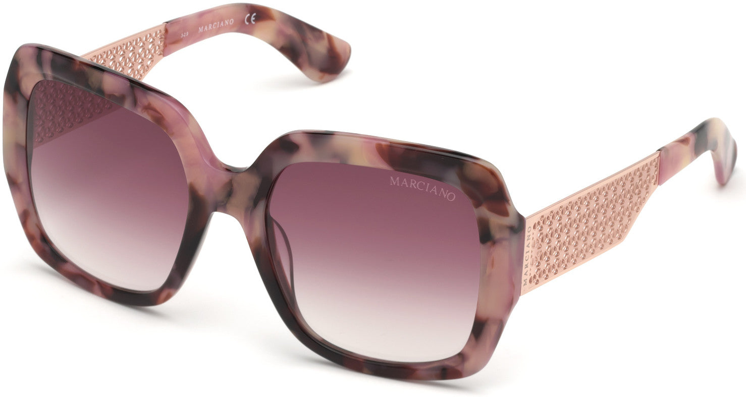 Guess By Marciano GM0806 Butterfly Sunglasses 74F-74F - Pink  / Gradient Brown