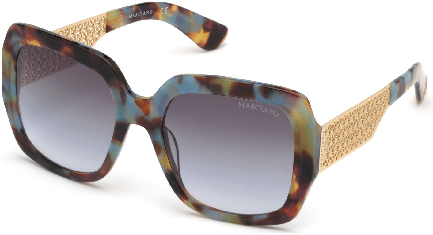 Guess By Marciano GM0806 Butterfly Sunglasses 89W-89W - Turquoise / Gradient Blue