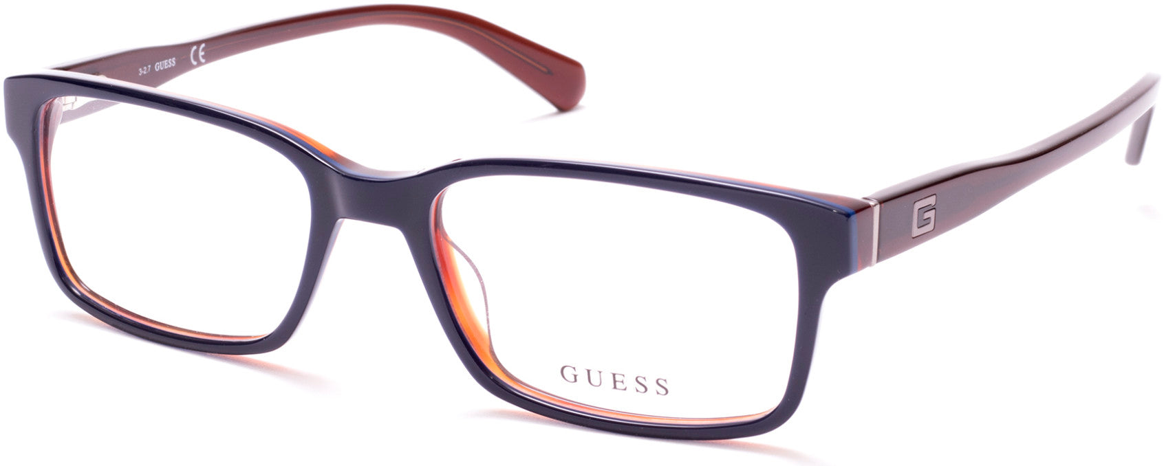 Guess GU1906 Geometric Eyeglasses 090-090 - Shiny Blue