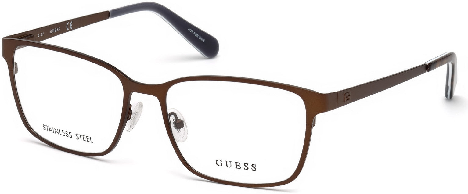 Guess GU1958 Geometric Eyeglasses 049-049 - Matte Dark Brown