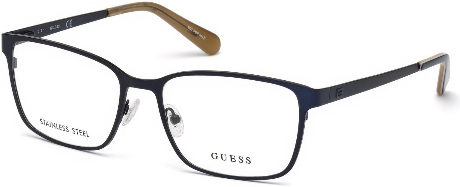 Guess GU1958 Geometric Eyeglasses 091-091 - Matte Blue