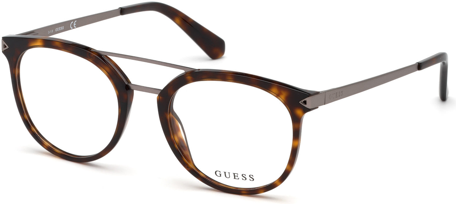 Guess GU1964 Round Eyeglasses 052-052 - Dark Havana