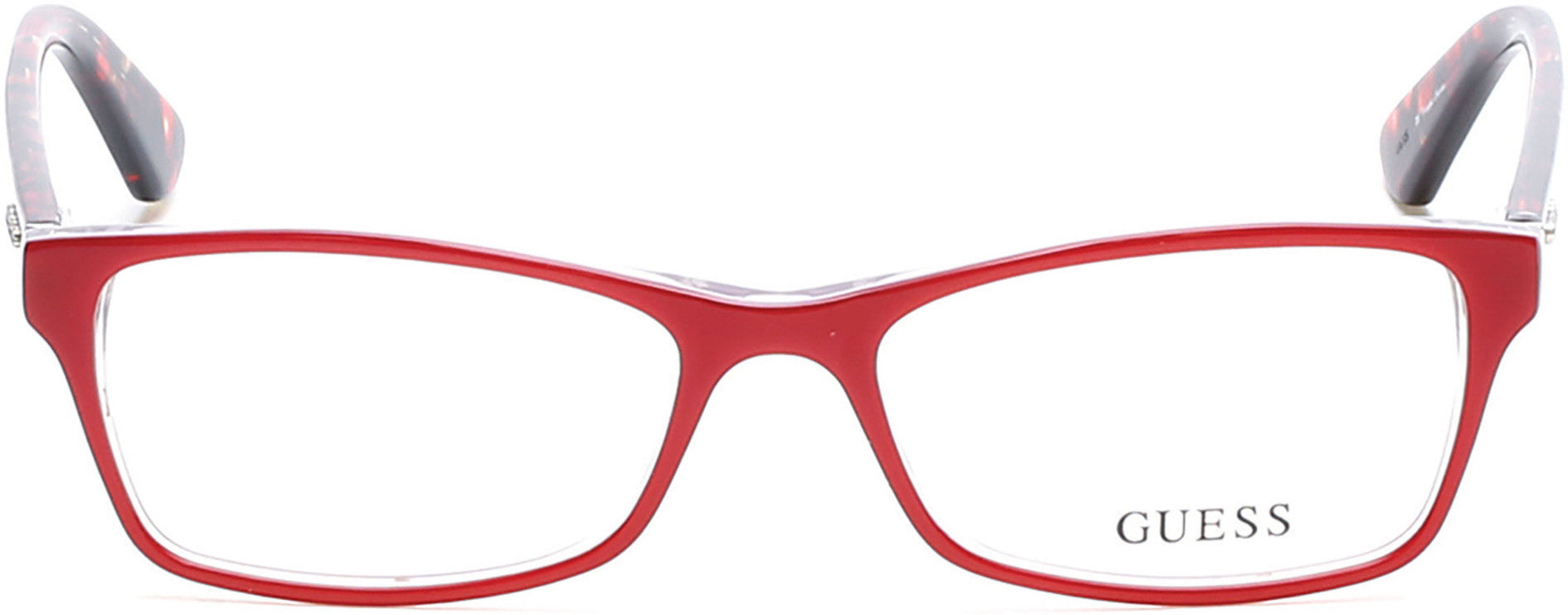 Guess GU2549 Geometric Eyeglasses 068-068 - Red