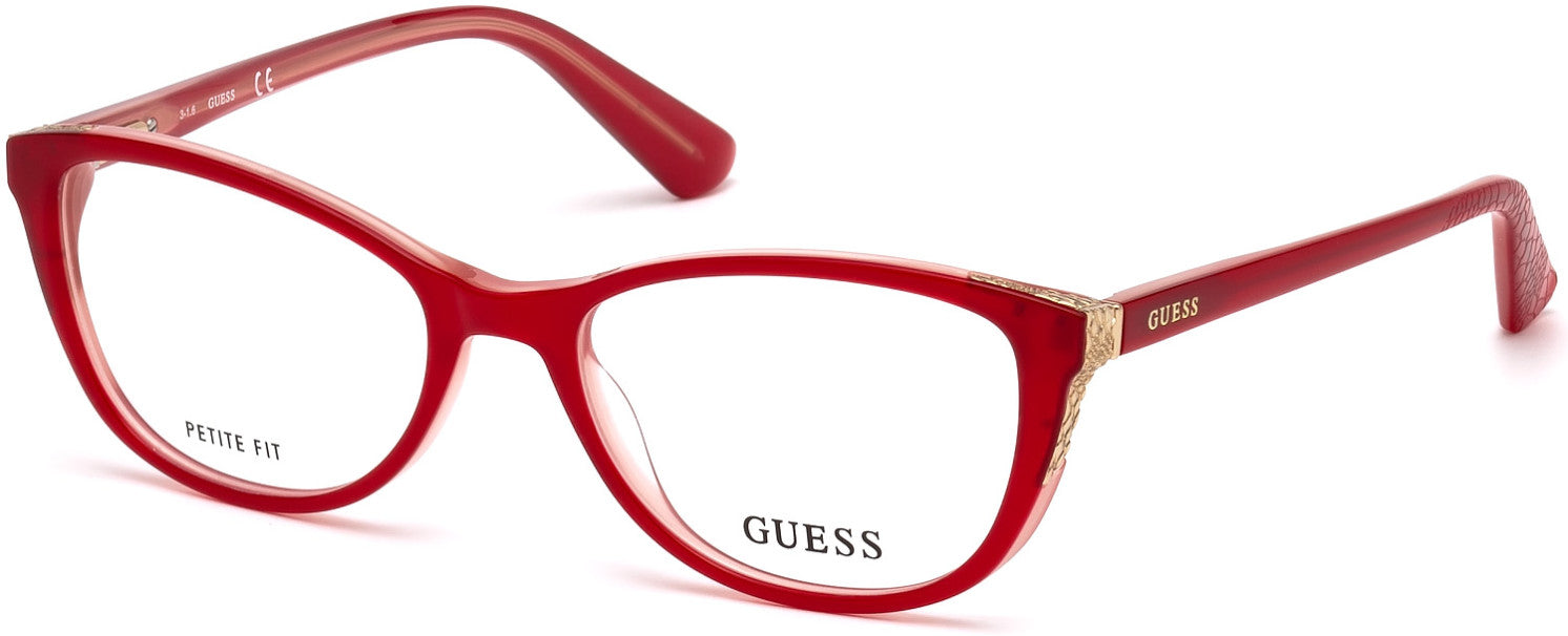 Guess GU2589 Geometric Eyeglasses 068-068 - Red/other