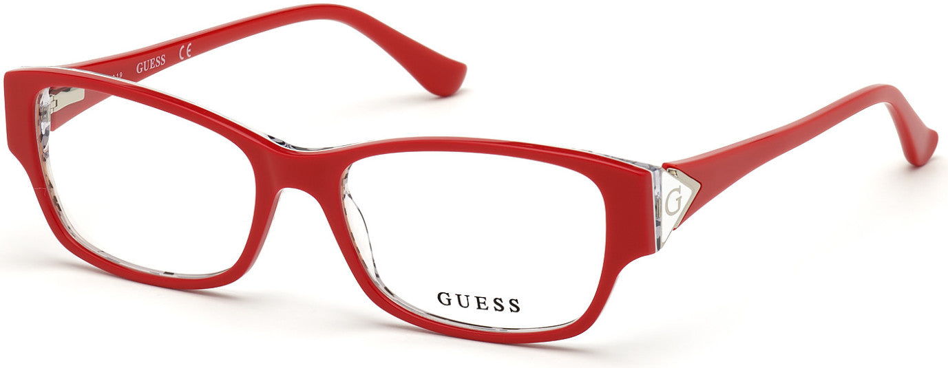 Guess GU2748 Rectangular Eyeglasses 066-066 - Shiny Red